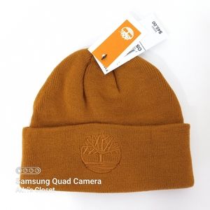 Timberland Embroidered Wheat Logo Beanie NWT Unisex Cuffed Kint Winter Hat